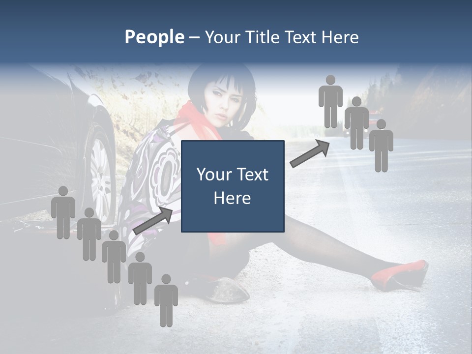 Girl Hippie Road PowerPoint Template