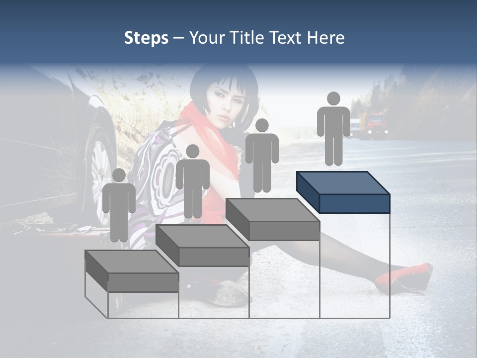 Girl Hippie Road PowerPoint Template