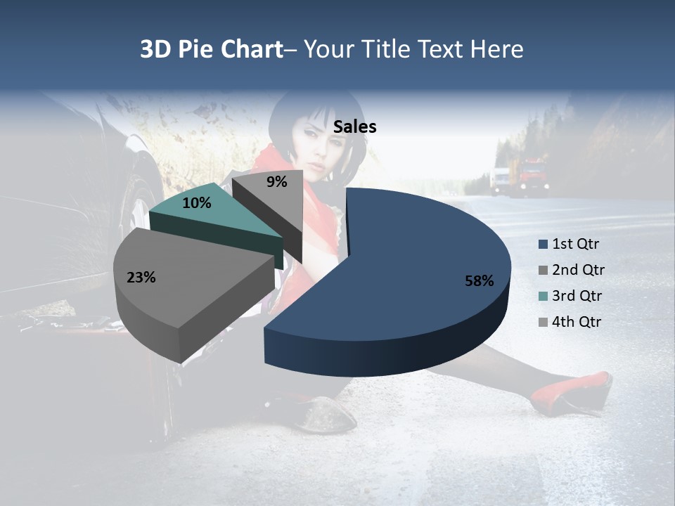 Girl Hippie Road PowerPoint Template