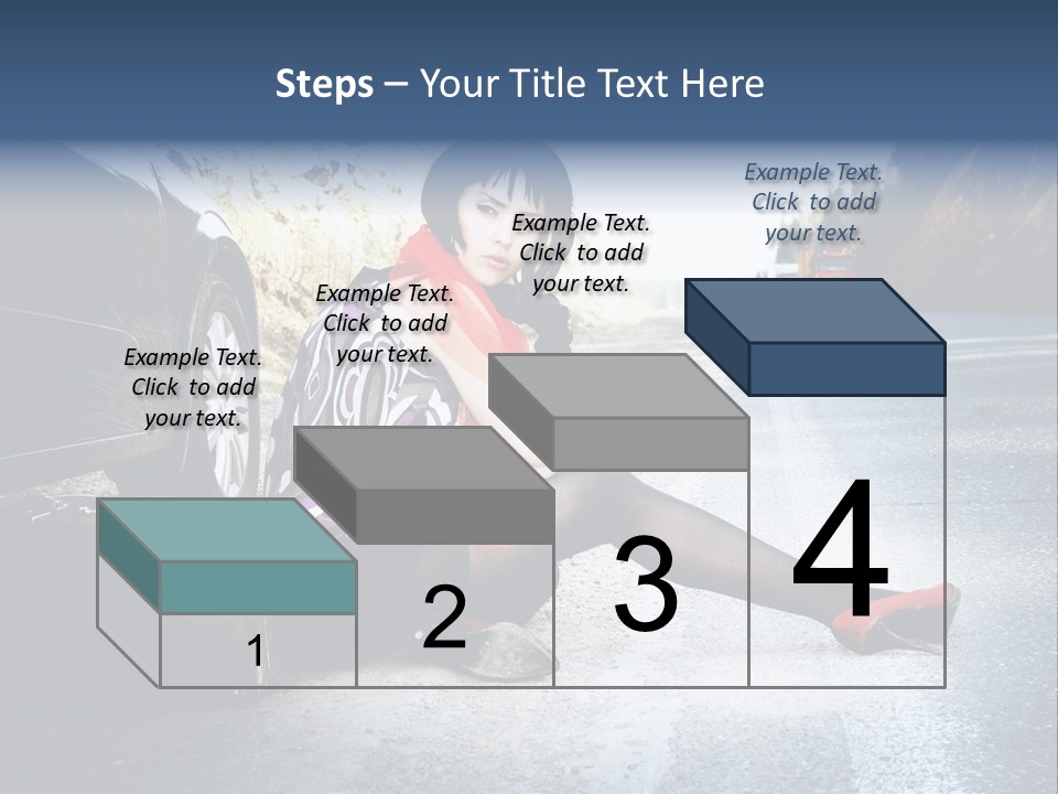 Girl Hippie Road PowerPoint Template