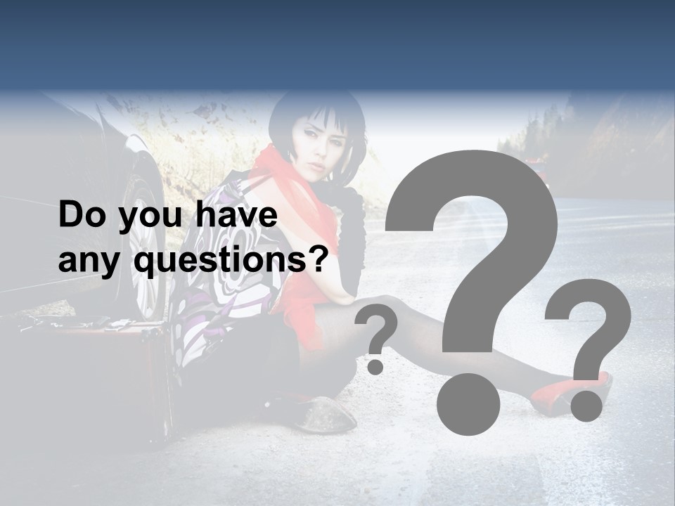 Girl Hippie Road PowerPoint Template