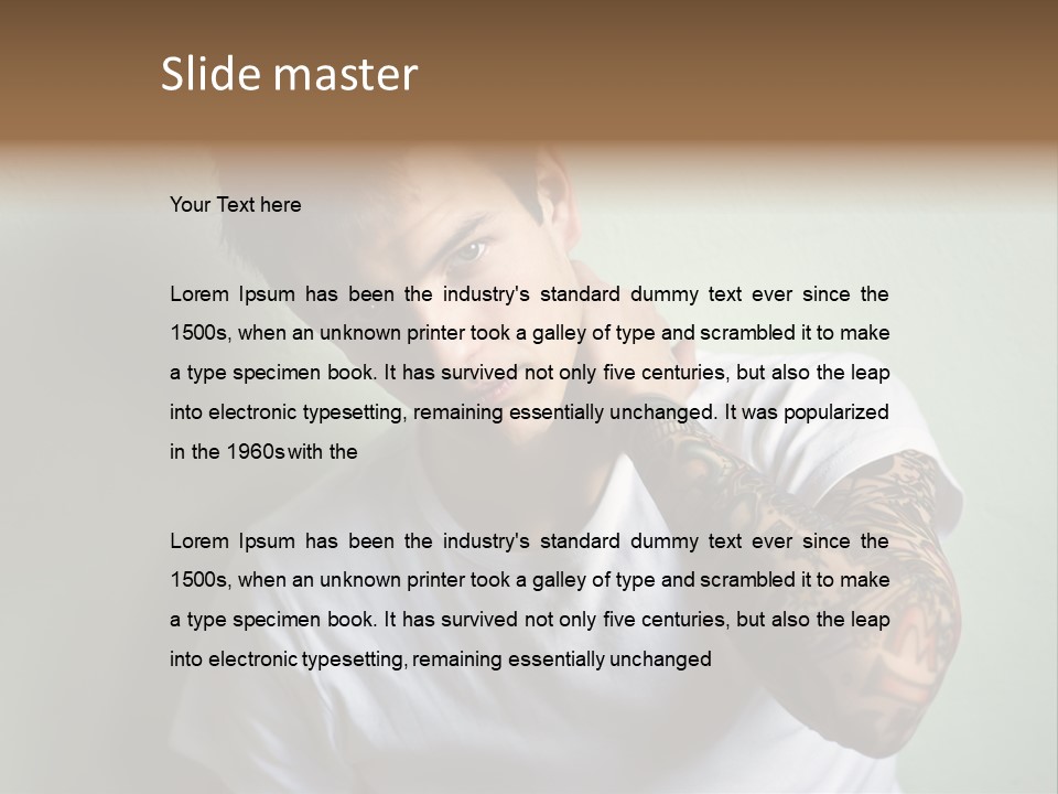 Tattoo Men PowerPoint Template