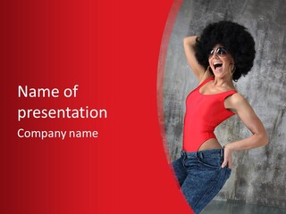 Caucasian Female  PowerPoint Template