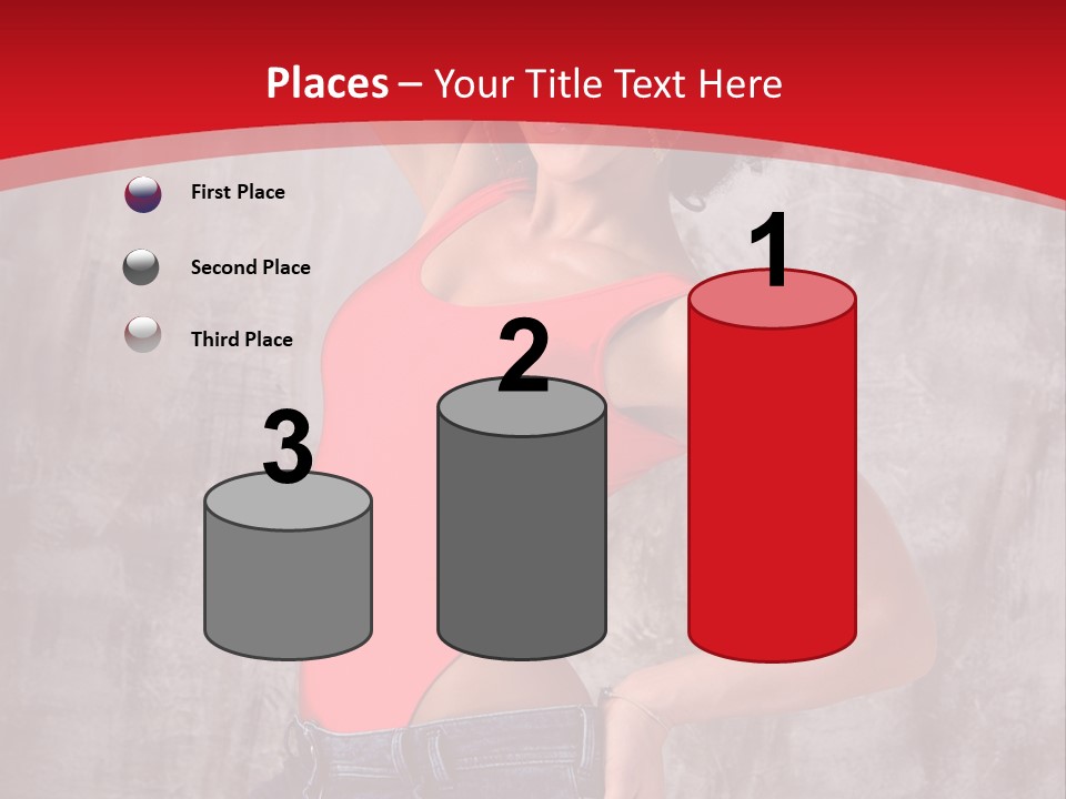 Caucasian Female  PowerPoint Template