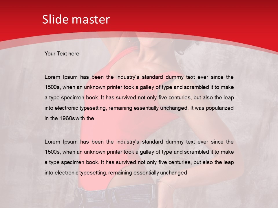 Caucasian Female  PowerPoint Template