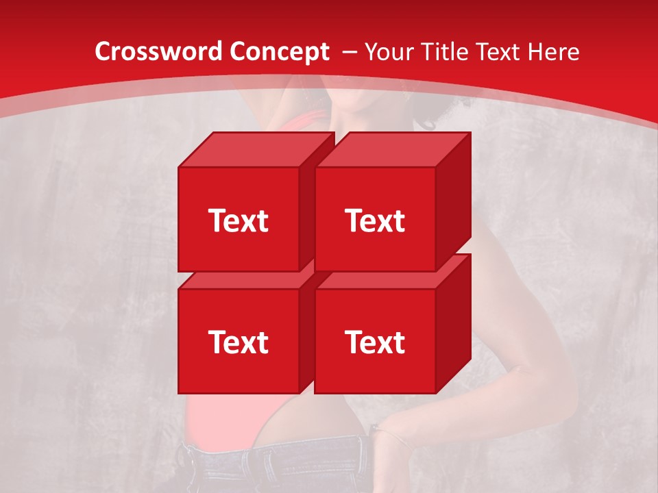 Caucasian Female  PowerPoint Template