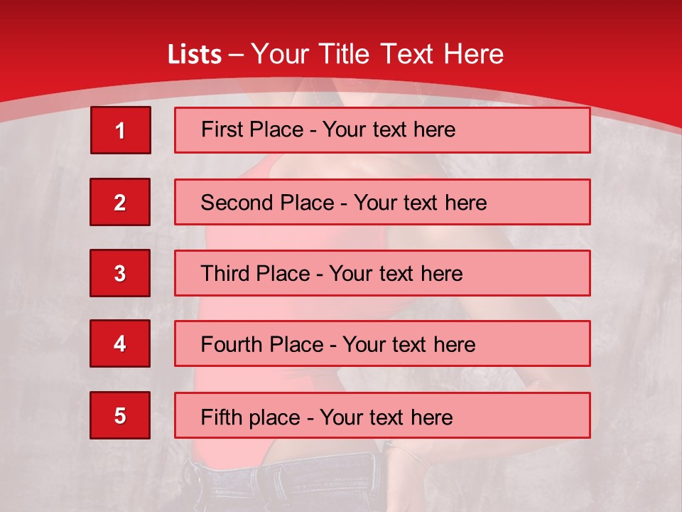 Caucasian Female  PowerPoint Template