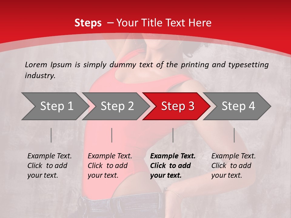 Caucasian Female  PowerPoint Template