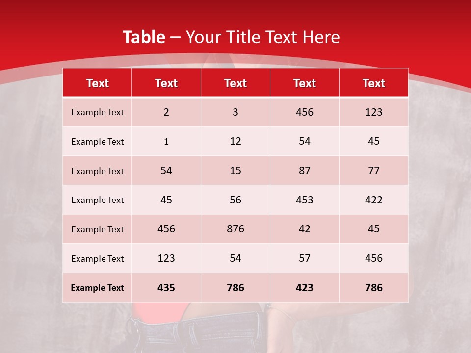 Caucasian Female  PowerPoint Template