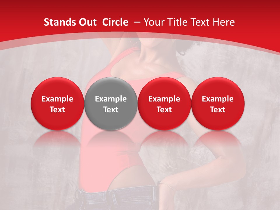 Caucasian Female  PowerPoint Template