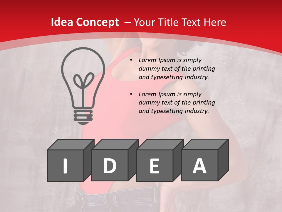 Caucasian Female  PowerPoint Template