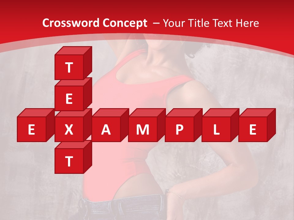 Caucasian Female  PowerPoint Template