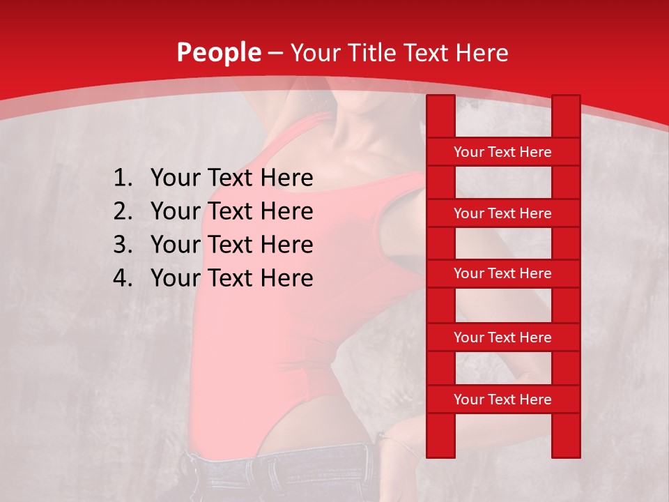 Caucasian Female  PowerPoint Template