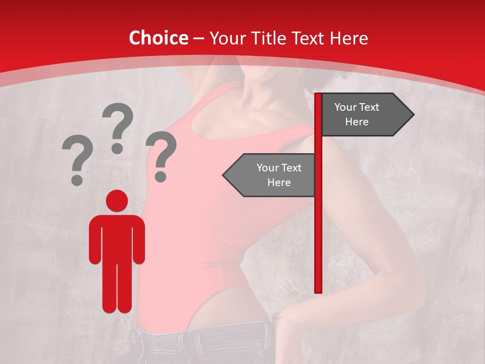 Caucasian Female  PowerPoint Template