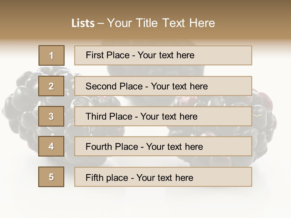 Fruit Berry White PowerPoint Template