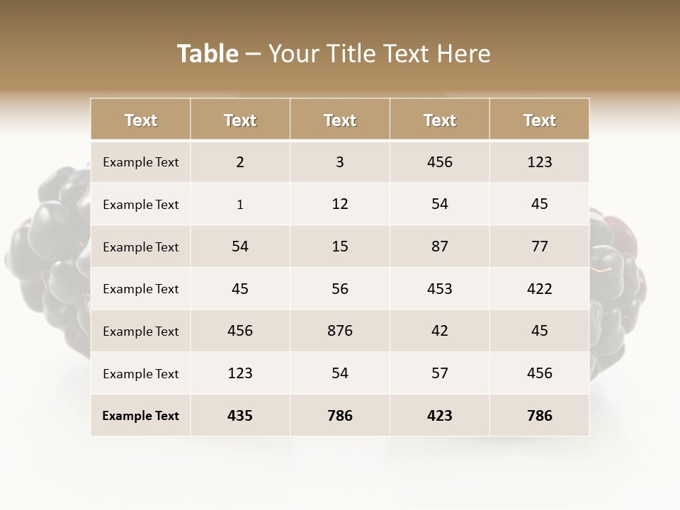 Fruit Berry White PowerPoint Template