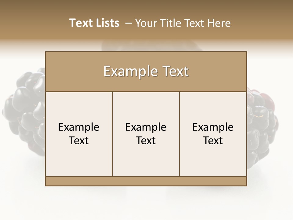 Fruit Berry White PowerPoint Template