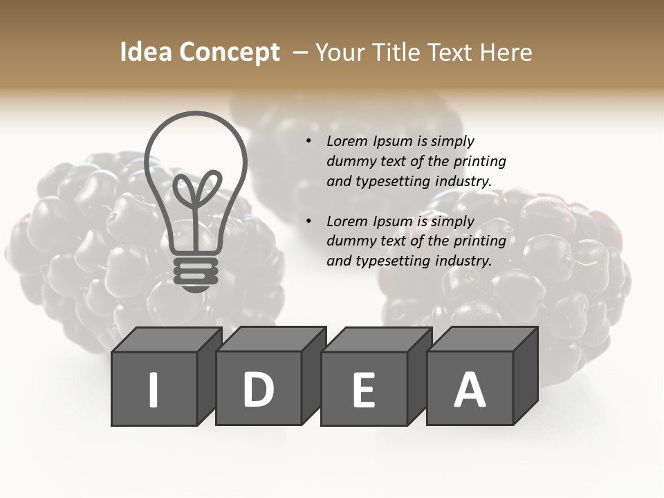 Fruit Berry White PowerPoint Template