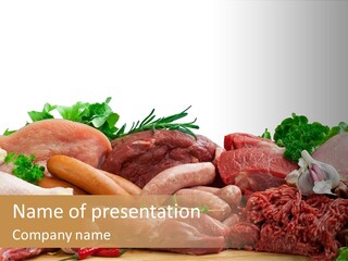 Butchery Meat PowerPoint Template