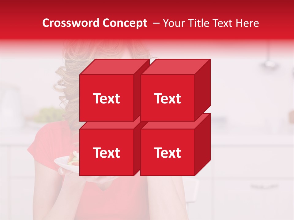 Woman In The Kitchen PowerPoint Template