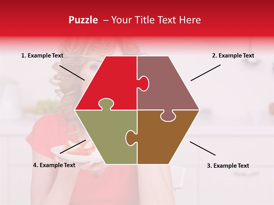 Woman In The Kitchen PowerPoint Template