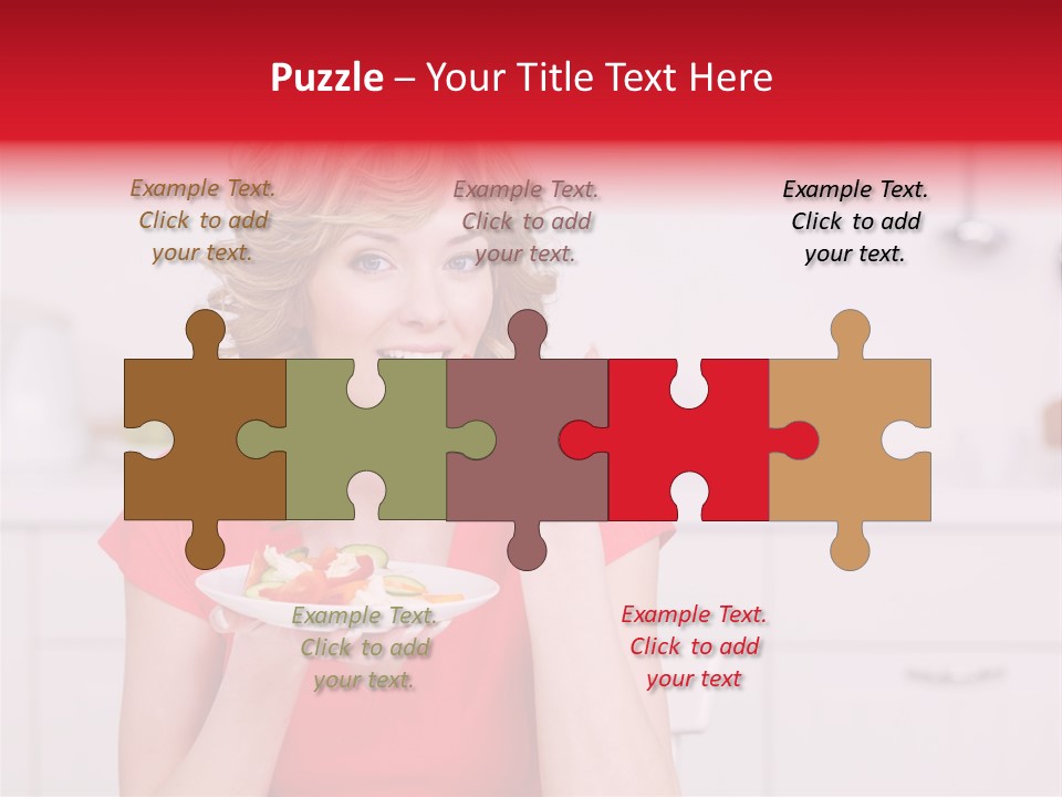 Woman In The Kitchen PowerPoint Template