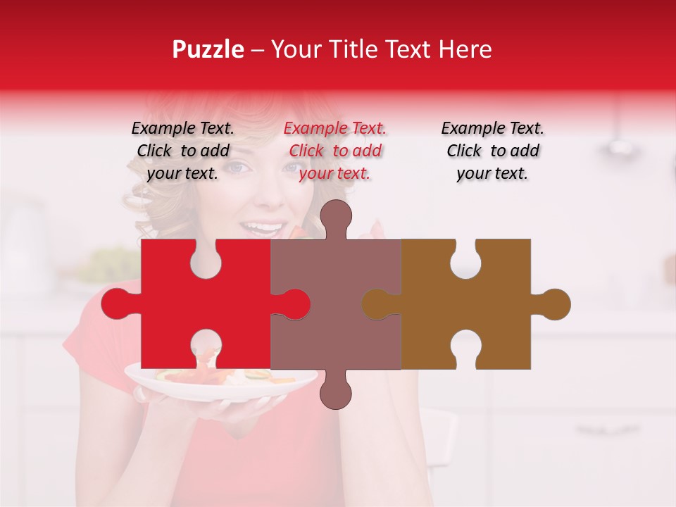 Woman In The Kitchen PowerPoint Template