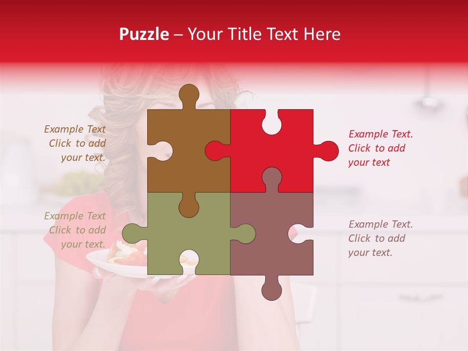 Woman In The Kitchen PowerPoint Template