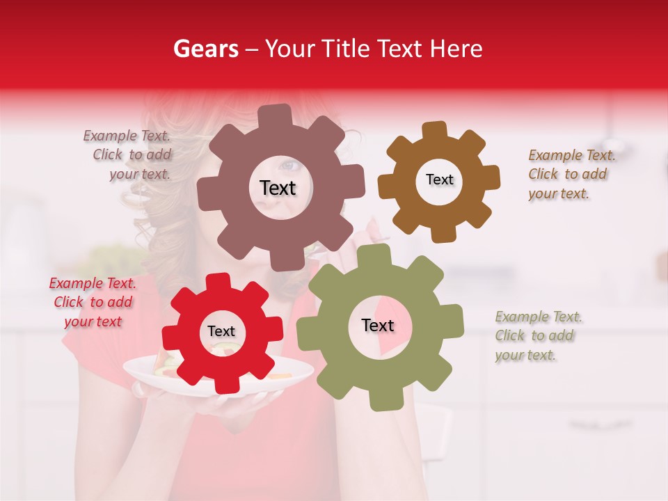 Woman In The Kitchen PowerPoint Template