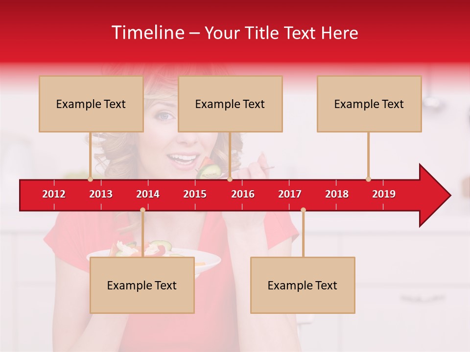 Woman In The Kitchen PowerPoint Template