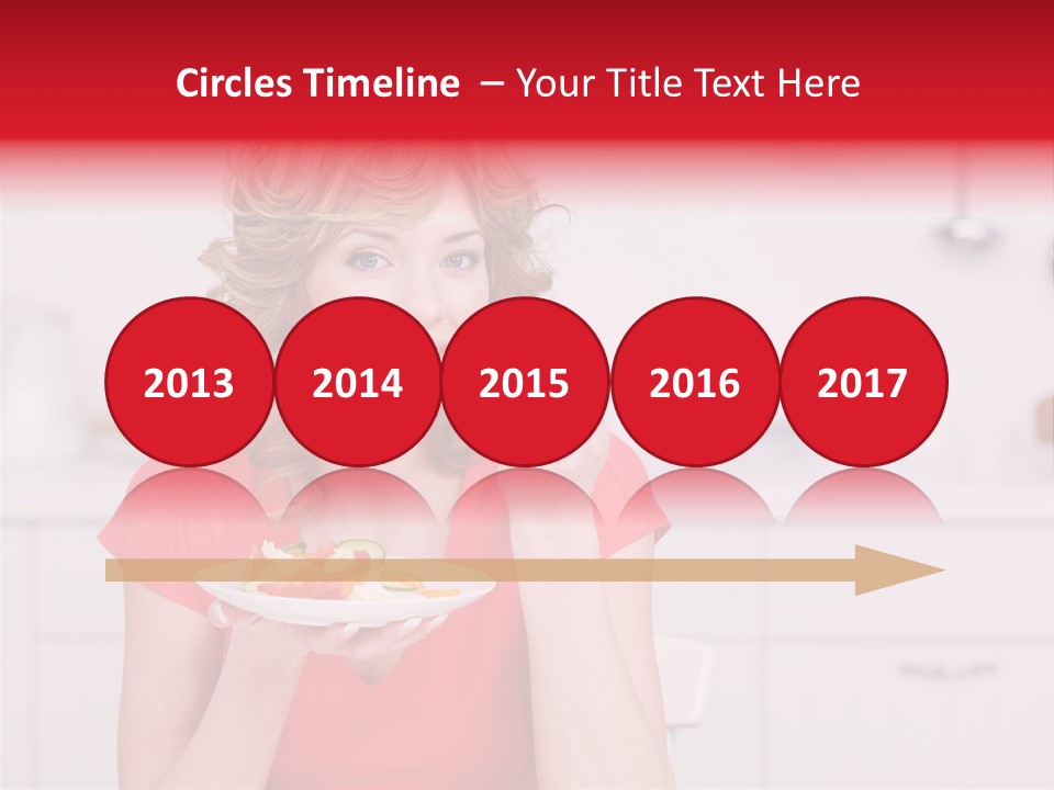 Woman In The Kitchen PowerPoint Template