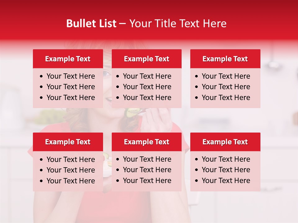 Woman In The Kitchen PowerPoint Template