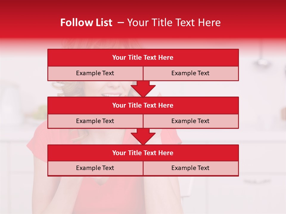 Woman In The Kitchen PowerPoint Template