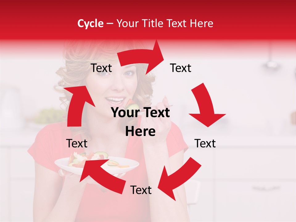 Woman In The Kitchen PowerPoint Template