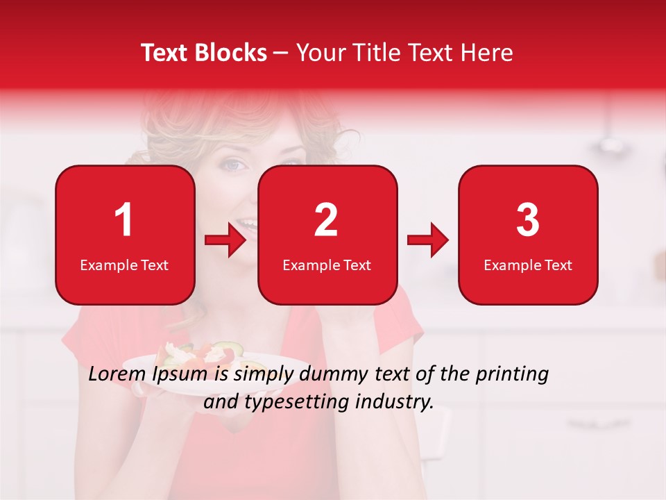 Woman In The Kitchen PowerPoint Template