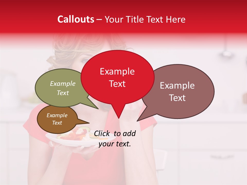 Woman In The Kitchen PowerPoint Template