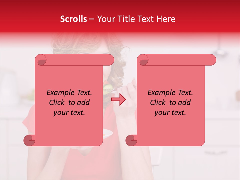 Woman In The Kitchen PowerPoint Template