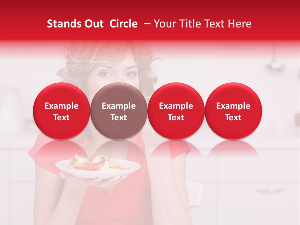 Woman In The Kitchen PowerPoint Template