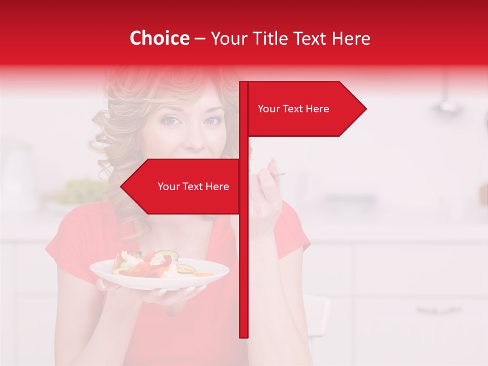 Woman In The Kitchen PowerPoint Template