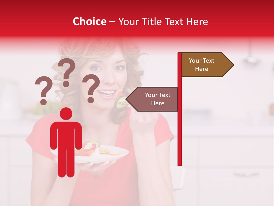 Woman In The Kitchen PowerPoint Template