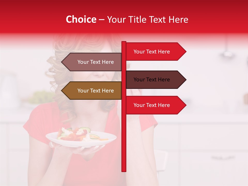 Woman In The Kitchen PowerPoint Template