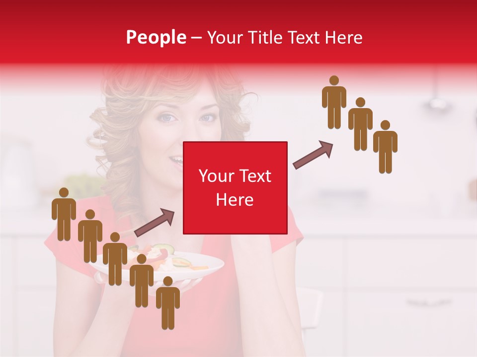 Woman In The Kitchen PowerPoint Template