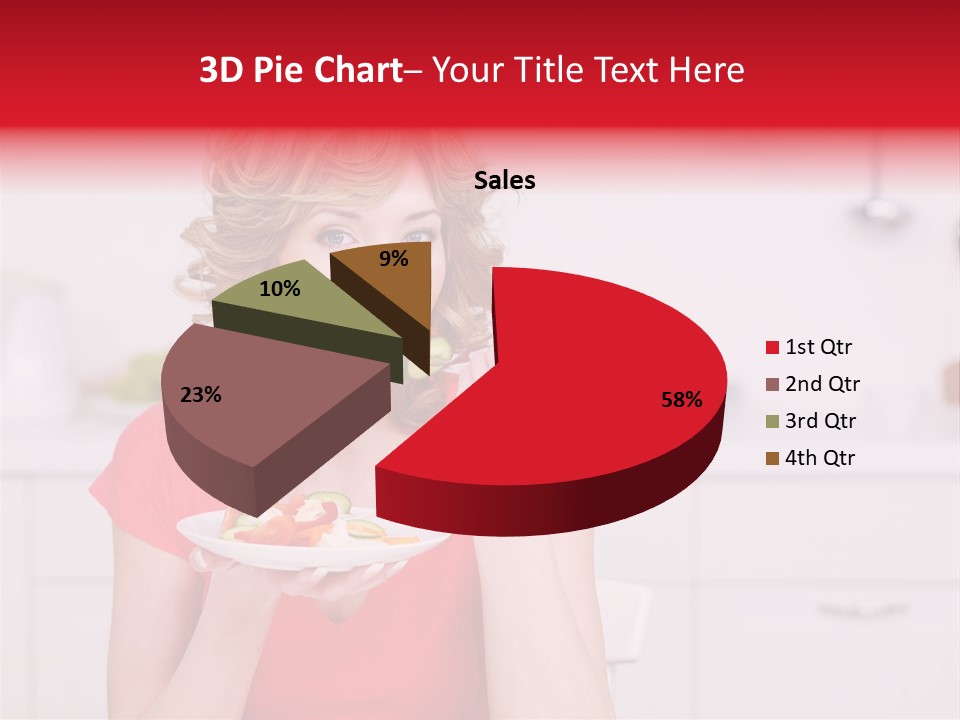 Woman In The Kitchen PowerPoint Template