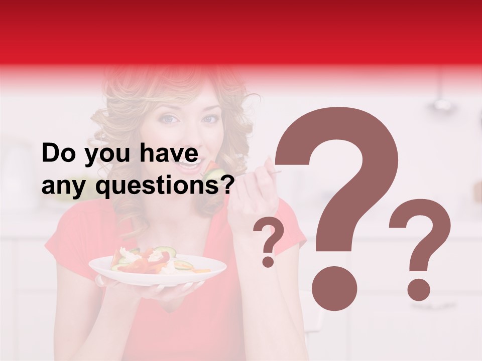 Woman In The Kitchen PowerPoint Template