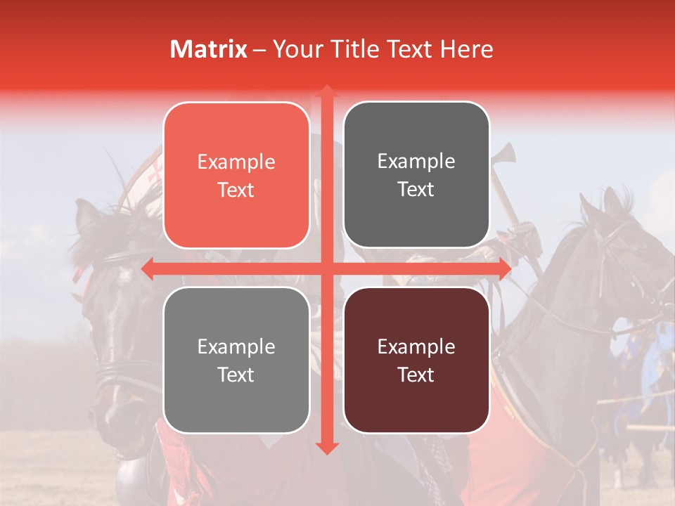 Knight With Sword On Horse PowerPoint Template