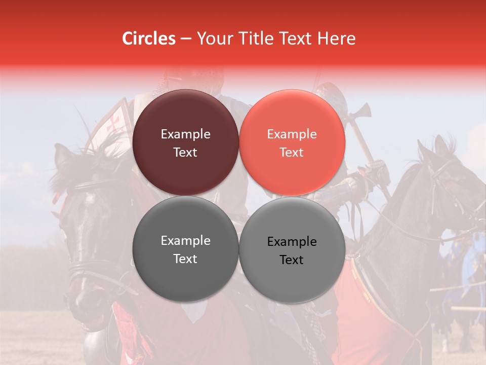 Knight With Sword On Horse PowerPoint Template