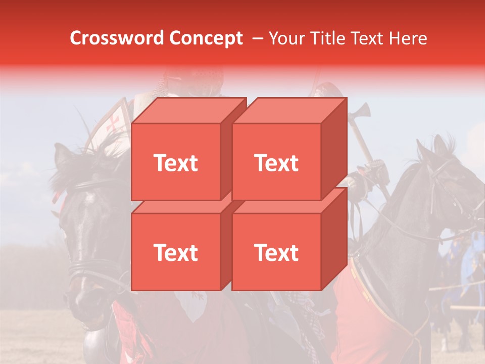 Knight With Sword On Horse PowerPoint Template