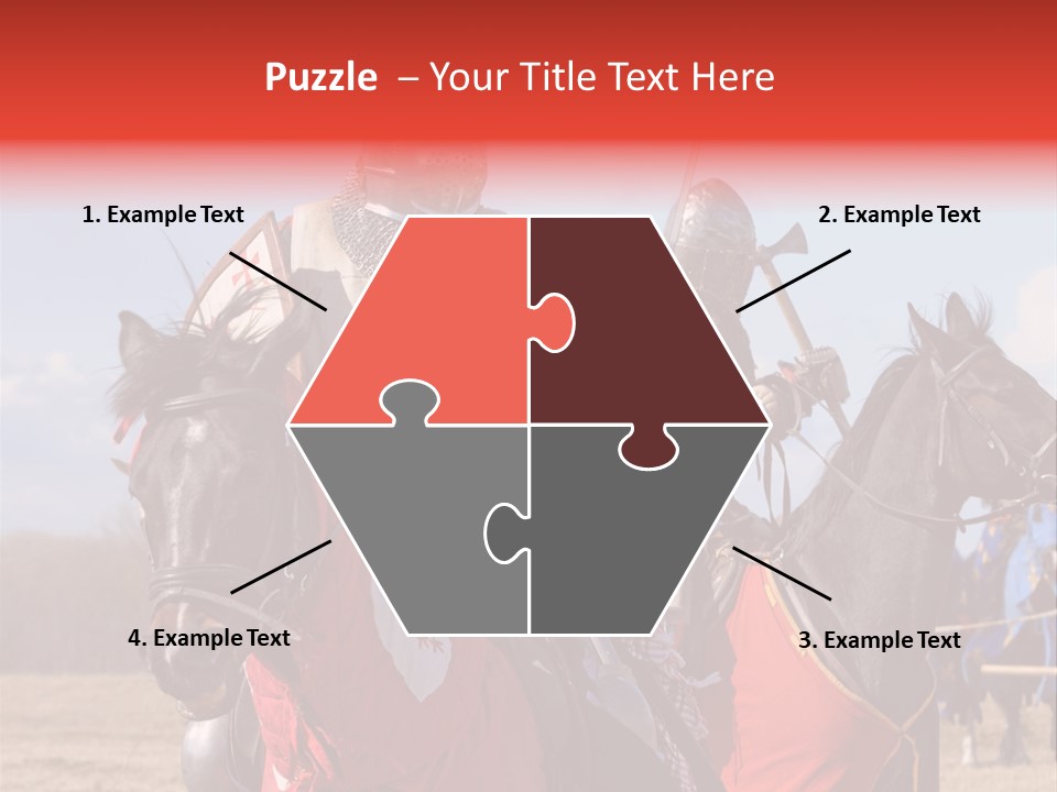 Knight With Sword On Horse PowerPoint Template