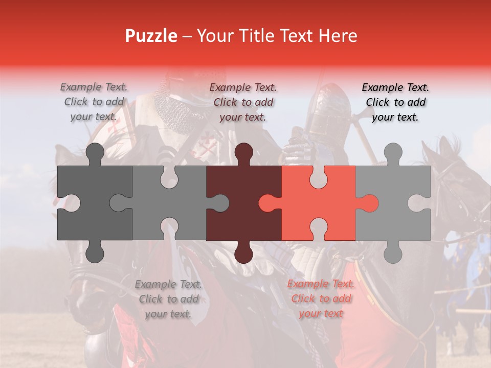 Knight With Sword On Horse PowerPoint Template