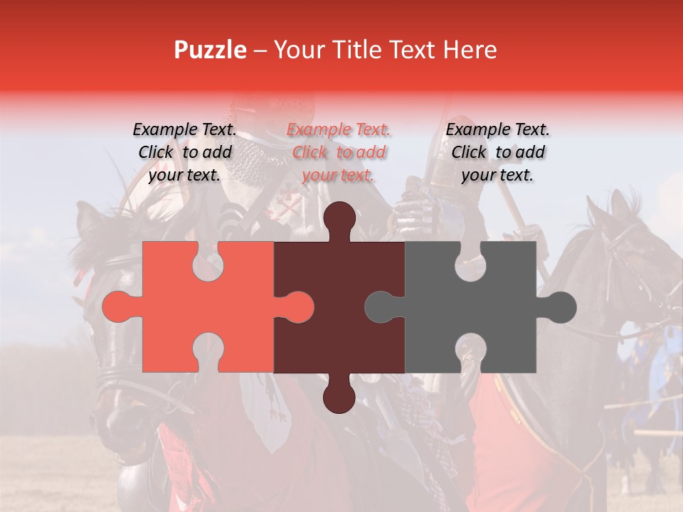 Knight With Sword On Horse PowerPoint Template